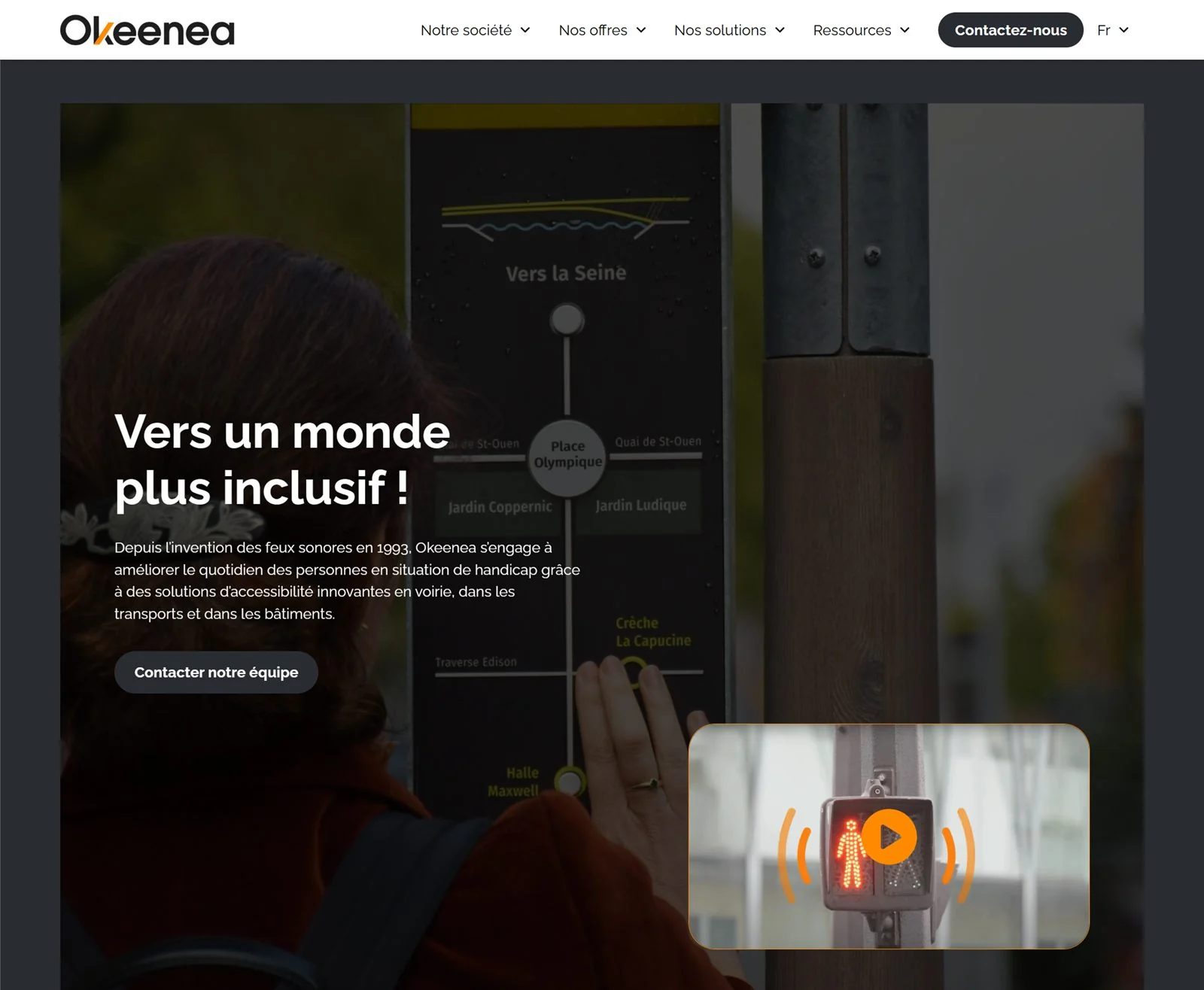 Capture réelle de l’accueil du site Okeenea sur ordinateur.